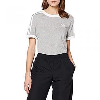 Adidas 3 STR Tee T-Shirt Femme Gris Moyen Chiné FR: XXS (Taille Fabricant: 34)