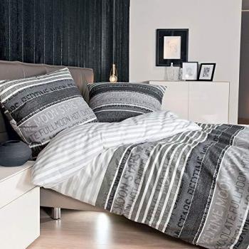 Bettwäsche JANINE DAVOS 6481 Mako-Satin, 200x200 cm, grau