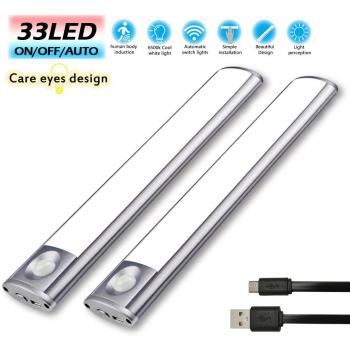 USB-aufladbares LED-Schranklicht mit Bewegungssensor und magnetischer Befestigung