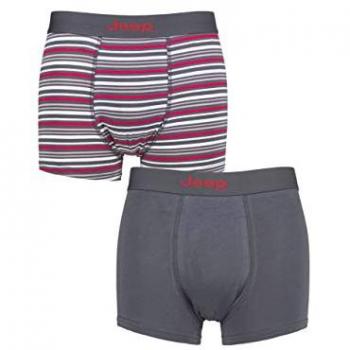 2 Pack Fitted Bamboo Trunks Charcoal/Berry