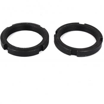 M40 x 1.5mm Carbon Steel Slotted Nut Set (2 Pieces)