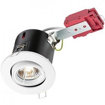 Knightsbridge Fire Rated Gimbal Downlight GU10 50W 230V White