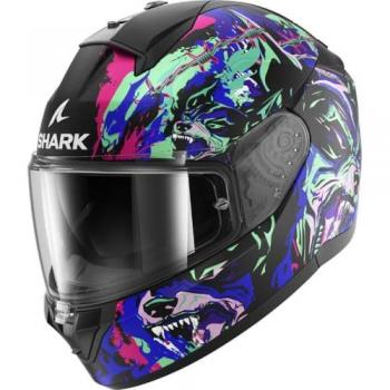 Ridill 2 Beast Casco Integrale Nero Viola Verde Opaco M