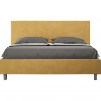 Cama Matrimonial Adele 170x200 con Plataforma de Almacenaje y Contenedor Ocre
