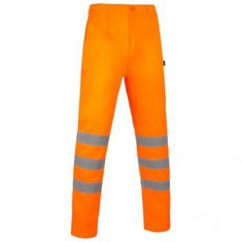 Beeswift Vital High-Visibility Rail Specification Trousers Orange 4OT