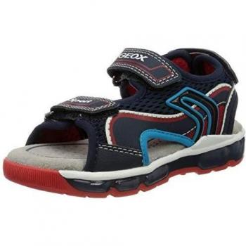 Geox J Sandali Android Boy B, Blu, Punta Aperta