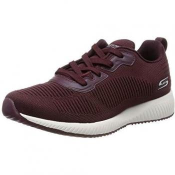 Skechers Damen Bobs Squad Total Glam, Burgundy Sparkle, 35 EU