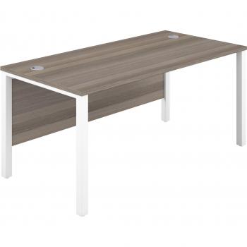 400x600 Goal Post Rectangular Desk Grey Oak