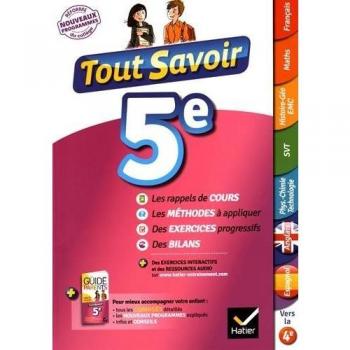 Tout savoir 5e : Avec le guide des parents détachable