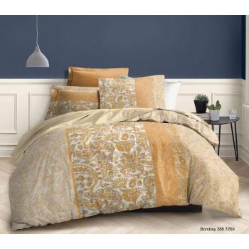 Complet bedset Bombay 160x200 cm 100% katoen met dekbedovertrek en onderlaken