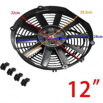 Universal 8/9/10/12/14 Inch 12V 80W 2100RPM Electric Car Cooling Fan