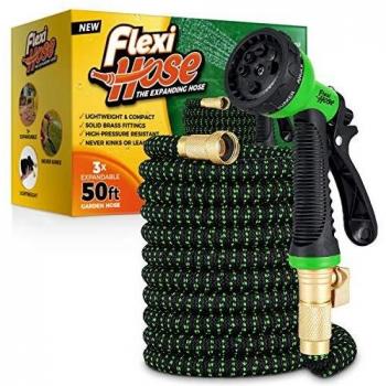 Manguera de jardín FlexiHose con espray de 8 funciones