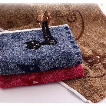 3pcs Cotton Cat Towels