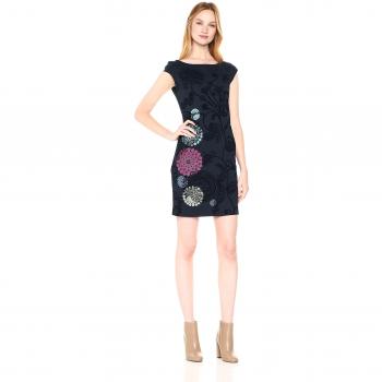 Desigual Vest_crhystel, Vestido Mujer Talla Large Gris