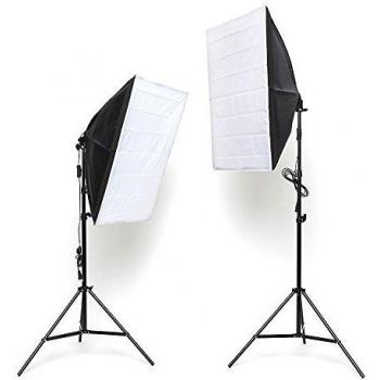 Lámpara de Estudio MvPower Dual Softbox 50×70 cm con Trípode –
