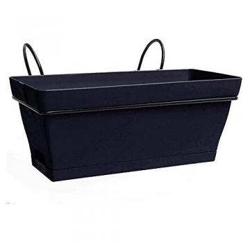 Jardinière Roméo Noir Violine avec Support Inclus