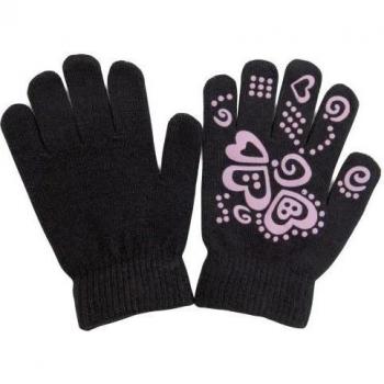 Mädchen Handschuhe mit Gummiaufdruck für den Winter bis 12 Jahre