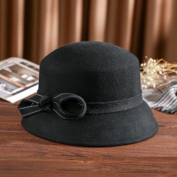 Elegante Wollmütze für Mädchen im Fedora-Design