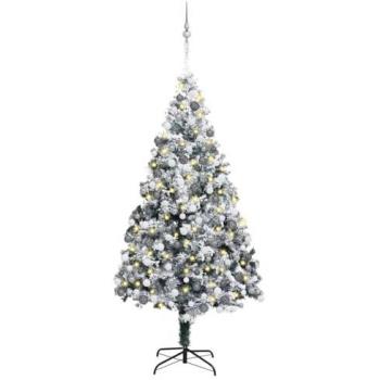 Sapin de Noël Vert 180 cm en PVC et Plastique