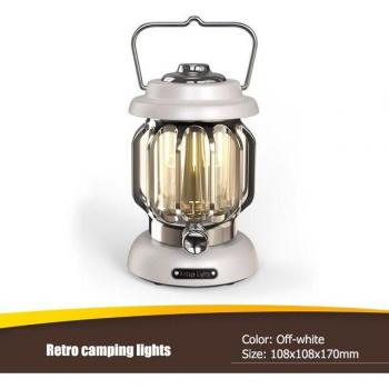 USB Rechargeable Vintage Lantern for Outdoor Use