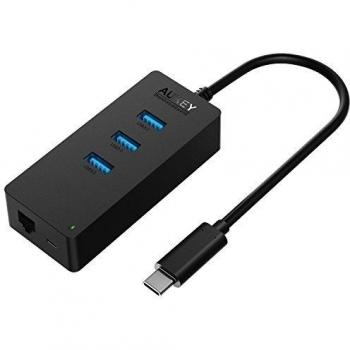 Hub USB Type C AUKEY con 3 Puertos USB 3.0 y 1 Puerto de Ethernet