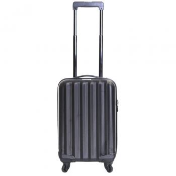 Karabar Monaco Black Hard Shell Cabin Bag 54 cm 2.2 kg 31 litres 4 wheels