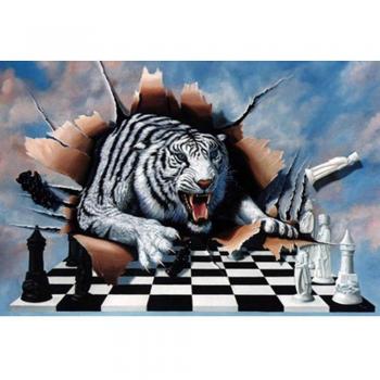 Bianco Tigre 5D Art Deco 20×30 cm Kit di Disegno