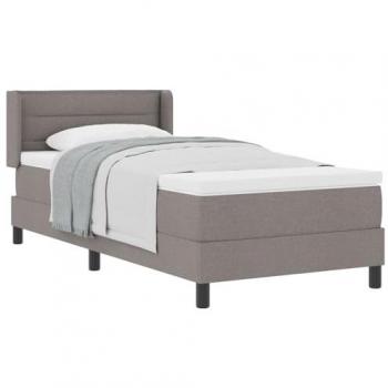 VidaXL 80x200 cm Box Spring Bed, Taupe Mattress & Fabric Headboard – Set