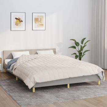 VidaXL 13 kg Weighted Blanket in Light Cream 200x200 cm