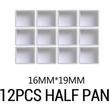 24pcs Empty Full/Half Pan Paint Plastic Watercolor Paint Grid