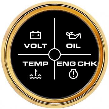 52 mm Car and Boat Alarm Gauge with 7 Color Backlight