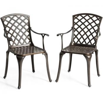 Set AlluTrama 2 sedie versatile in alluminio traforato