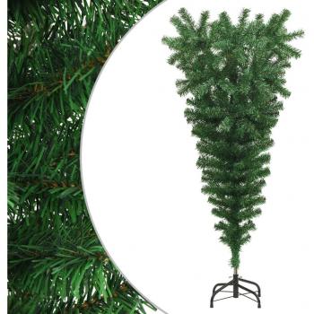 VidaXL 4 ft Upside-down Artificial Christmas Tree with Stand Green