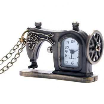 Reloj de fob Steampunk de bronce con cadena