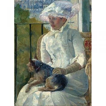 Junges Mädchen Puzzle – 300 Teile, Gemälde von Mary Cassatt (1883‑184)