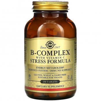 Vitamine B Complexe Stress, Vitamine C – Solgar 250pcs