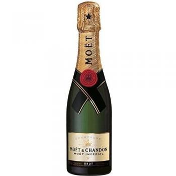 Moët & Chandon Impérial Brut Champagne avec 6 flûtes à champagne et un plateau de service en métal en cadeau