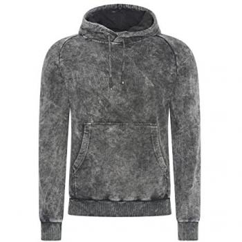 Rusty Neal Kapuzensweatshirt Herren in grau mit verwaschenem Look