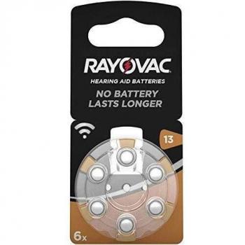 Rayovac Varta 13 Zink/Luft 1,4 V 290 mAh Audiologie Batterie Set (6 Stück)