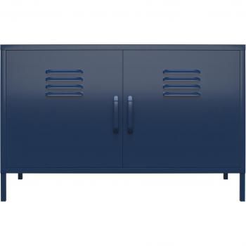 Armoire à 2 portes en métal bleu nuit Bradford