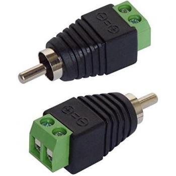 Cinch-Stecker auf 2-Pin-Terminalblock, 2er-Pack