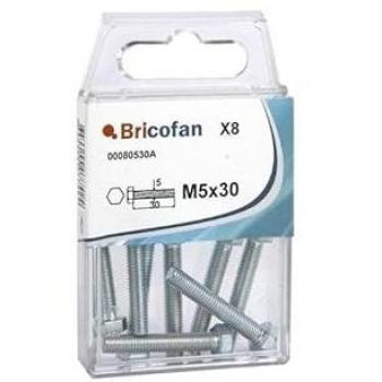 Tornillos hexagonales M5 x 30 mm DIN 933 (8 unidades)