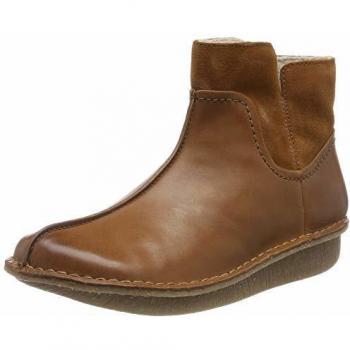 Clarks Damen Funny Mid Schlupfstiefel, Dunkelbraun (Dark Tan Combi)