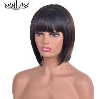 Annivia Peluca Liso 8” sin Adhesivo