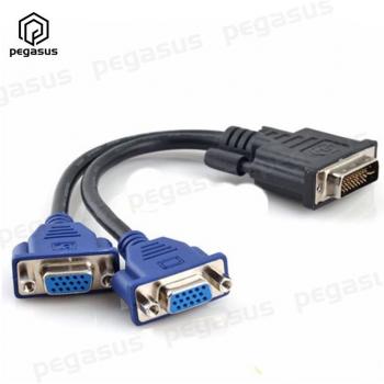 Cable adaptador DVI 24 + 5 a VGA hembra Dual, 0,25 m