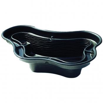 Fertigteich UBBINK Calmus SIV, schwarz, B:145cm H:50cm L:215cm, Polyethylen (PE), Teichschalen
