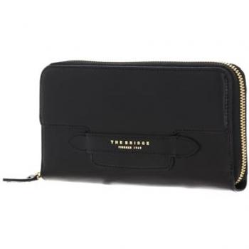 Portefeuille en cuir noir Lucrezia pour femme