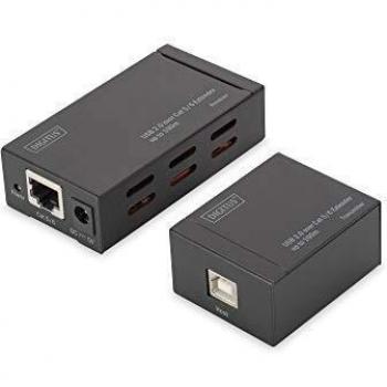 Adaptador Digitus extensor USB 2.0 100m cable Cat5 5e 6 UTP STP SFT