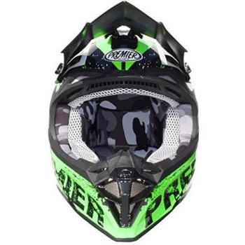 Casco Moto Cross Premier EXIGE ZX7 Nero Verde taglia XS