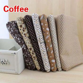 7pcs 25*25cm Printed Cotton Squares for Needlework and Crafts